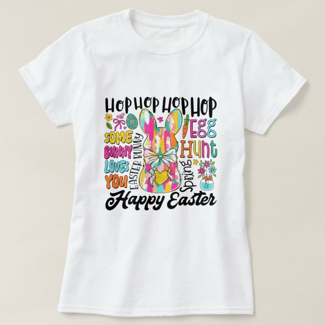 Typografi för Påskharn Womens Glitter T Shirt (Design framsida)