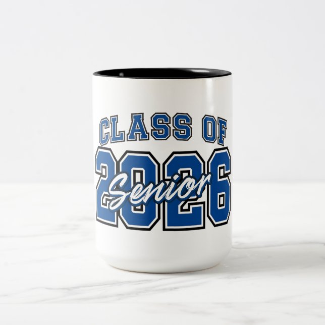 Typografi för Senior Pride Klass 2026 Två-Tonad Mugg (Center)
