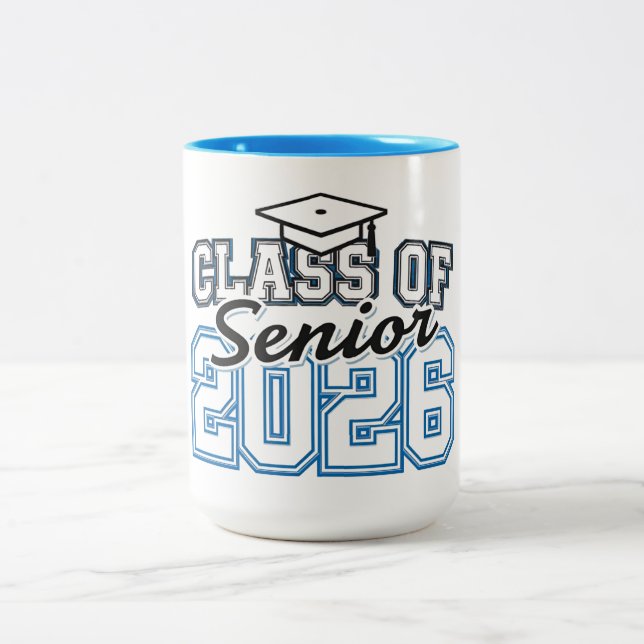 Typografi för Seniorpride Klass 2026 Två-Tonad Mugg (Center)