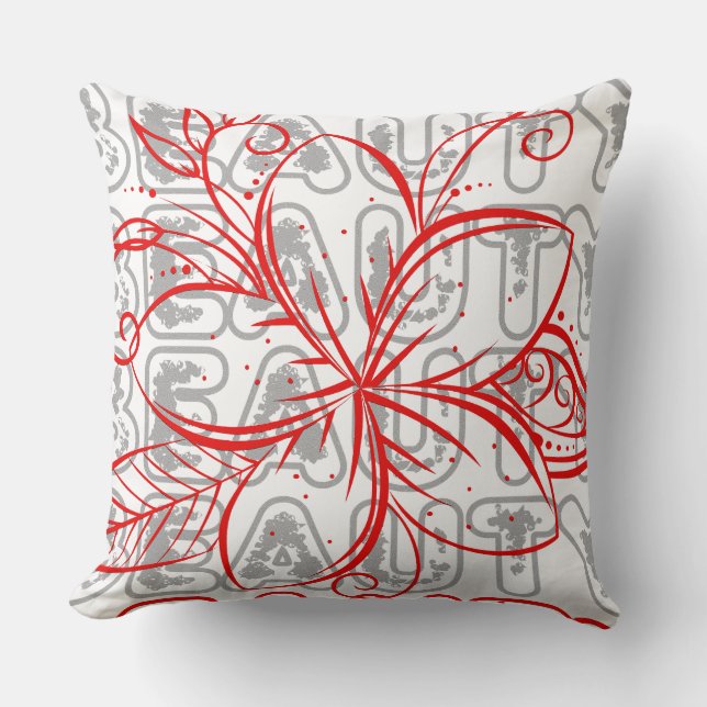 Typografi för skönhets- och fritidskonst kudde (Framsida)