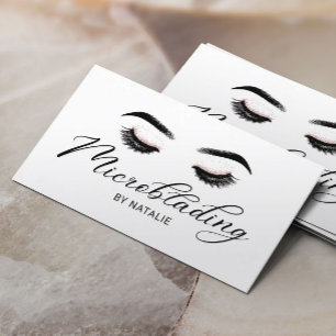 Typografi för snärtMicroblading elegant Visitkort