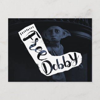 Typografi för socka Harry Potter | "för fri Dobby" Vykort