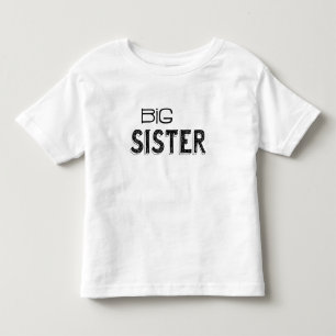 Typografi för svart och vit stor syster t-shirt