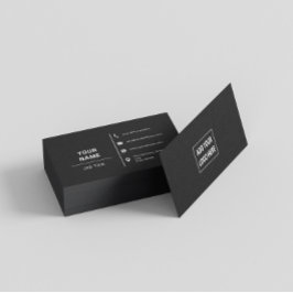 Typografi för svartvit minimal Logotyp av Anpassni Visitkort