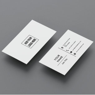 Typografi för svartvit minimal Logotyp av Anpassni Visitkort