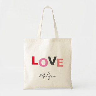 Typografi för Valentines day Kärlek Tygkasse