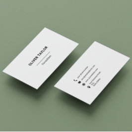 Typografi för vitt och svart minimalistiskt anpass visitkort