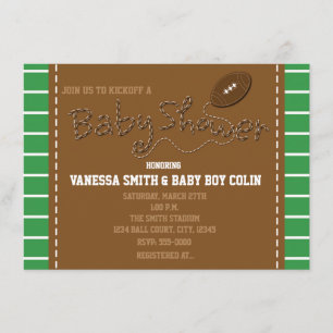 TYPOGRAFI FOTBOLL BABYSHOWER FESTINBJUDAN INBJUDNINGAR