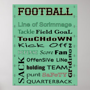 TYPOGRAFI FOTBOLL POSTER