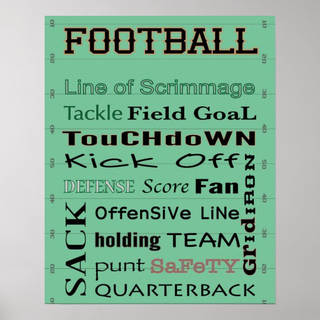 TYPOGRAFI FOTBOLL POSTER (Framsidan)
