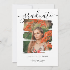 Typografi Foto Personlig Studenten Inbjudningar