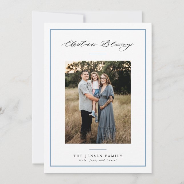 Typografi - fotoport för Helgdag - julvälsignelser Julkort (Framsida)