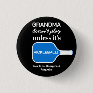 Typografi Funny Anpassningsbar Pickleball Player G Knapp