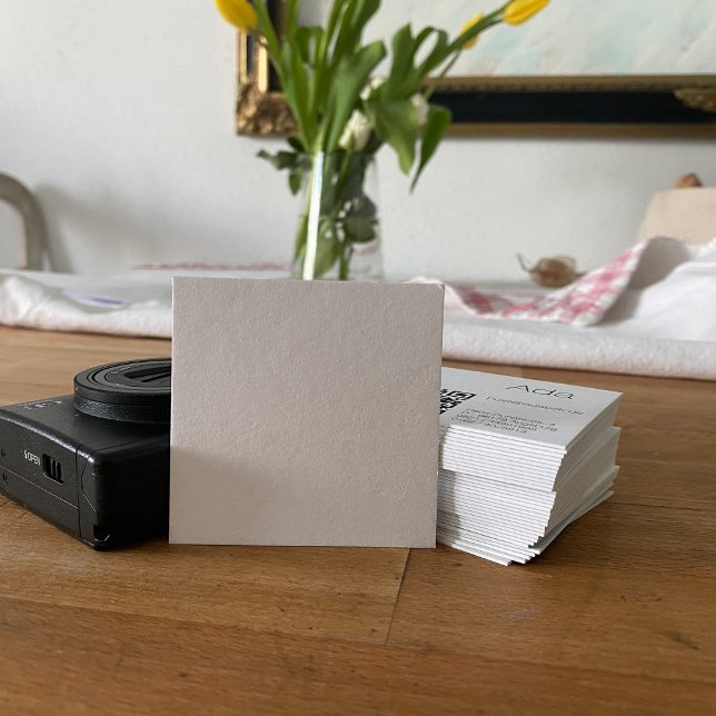 Typografi, gelb, schwarz, Coola und Dezent Fyrkantigt Visitkort (Skapare uppladdad)