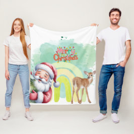 Typografi God Jul och Ljus & Hjort Fleecefilt