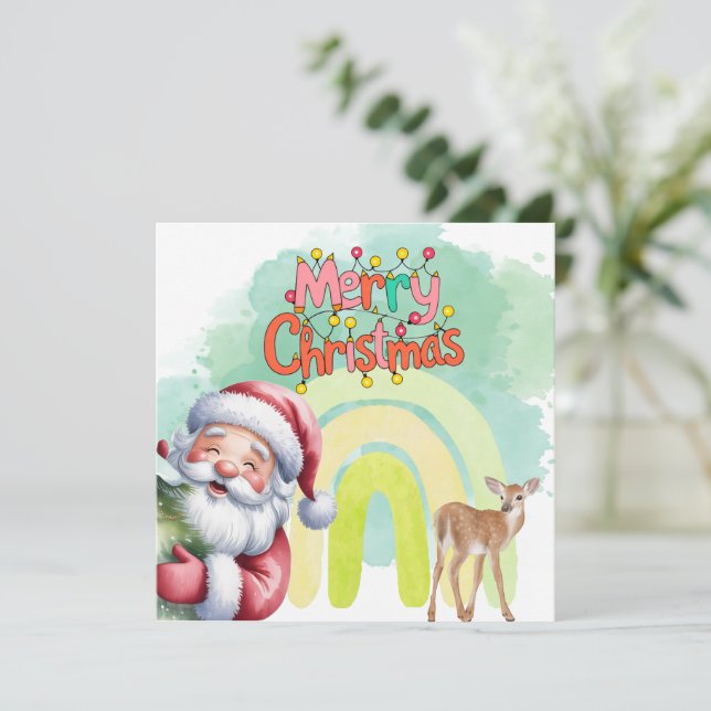 Typografi God Jul och Ljus & Hjort KORT (Stående Fram)