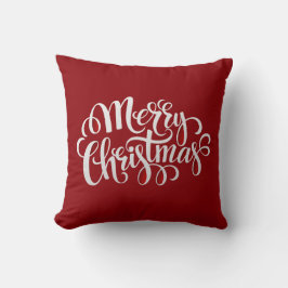 Typografi God jul OCH nyår Kudde