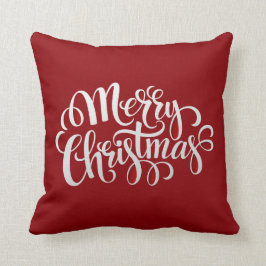 Typografi God jul OCH nyår Kudde