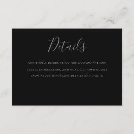 Typografi Grått Black Bröllop Tilläggskort