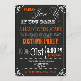 Typografi Halloween-fest-inbjudan Inbjudningar