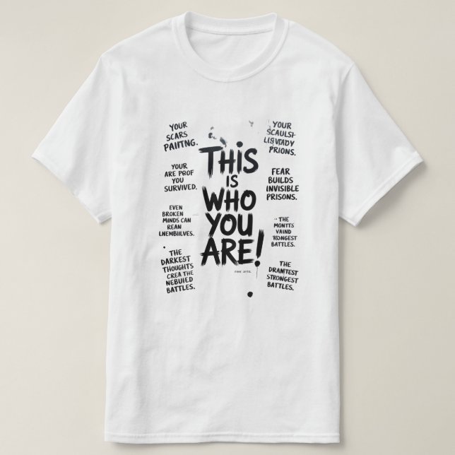 Typografi herrtröja vit t-shirt  (Design framsida)