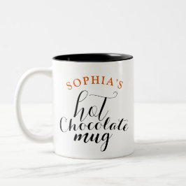 Typografi Hett Chocolate Mugg med Namn & initial