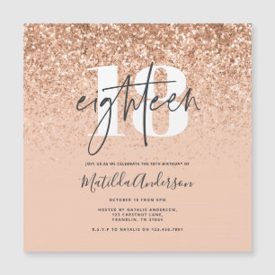 Typografi i glitter, rolig, modern persiko- och ko