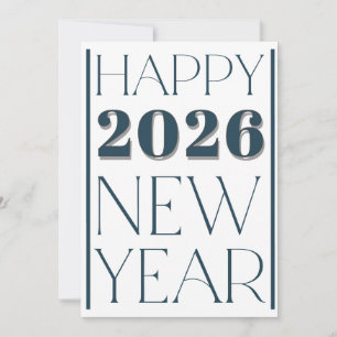 Typografi i Gott nytt år 2026 logotyp namn Julkort