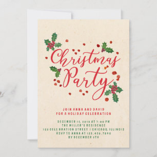 Typografi - inbjudan till julfest