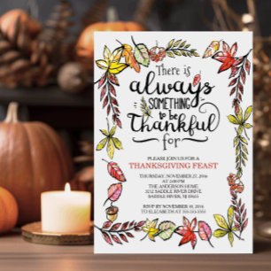 Typografi - inbjudan till tankfull Thanksgiving