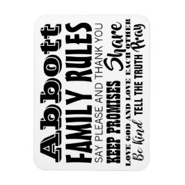 Typografi - inspirationsoffert Life Family Regler Magnet