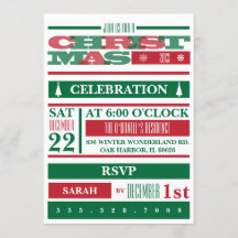 Typografi jul Party