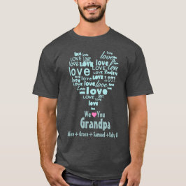 Typografi Kärlek Heart "We Kärlek You" Personlig Tee