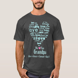 Typografi Kärlek Heart "We Kärlek You" Personlig Tee