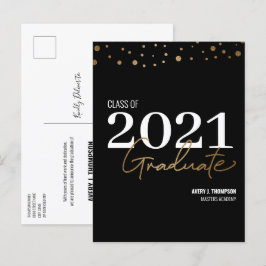 Typografi Klass 2021 Examen Personlig Meddelande Vykort