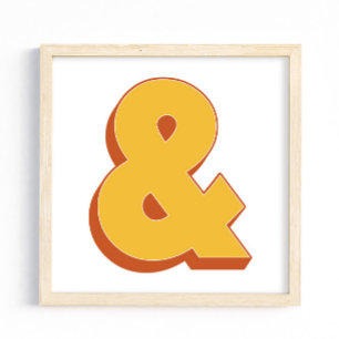 Typografi Konstaffisch, Et-tecken &, Fet Stil Poster