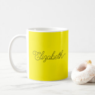 Typografi-mall Lägg till Gulten Namn Bright Kaffemugg