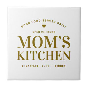 Typografi Mamma's Kitchen Anpassningsbar Kakelplatta
