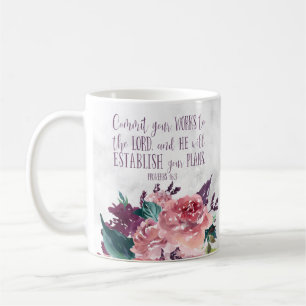 Typografi med dubbelverse på Blommigten Marble Kaffemugg