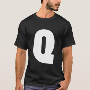 Typografi med fet Visning Brev Q-alfabet T Shirt