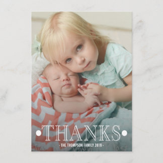 Typografi med fotopatkort för Baby Tack Kort