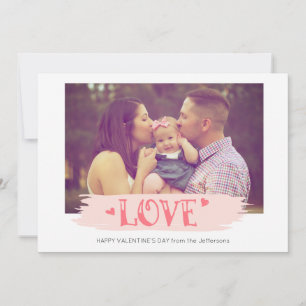 Typografi med fotopatkort Kärlek Valentines day Julkort