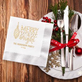 Typografi Merry och Bright Bauble Namn | Datum