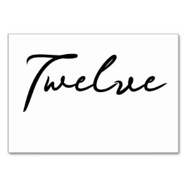 Typografi - minimalistiskt Bröllop Bordsnummer