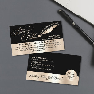 Typografi Mobile Notary & Loan Signing Agent Law Visitkort