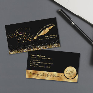 Typografi Mobile Notary Public Loan Signing Agent Visitkort