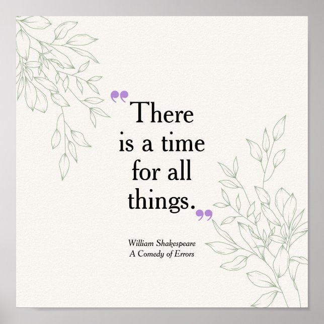 Typografi Modern Elegant Quote Botanical Boho Poster (Framsidan)