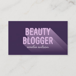 Typografi Modern Lavender Lila Beauty Bloggare Visitkort