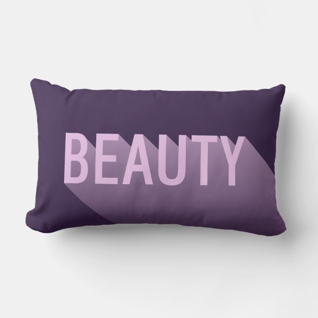 Typografi Modern Lavender Lila Beauty Lumbarkudde (Framsida)