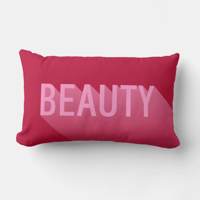 Typografi Modern Rosa Beauty Lumbarkudde (Framsida)